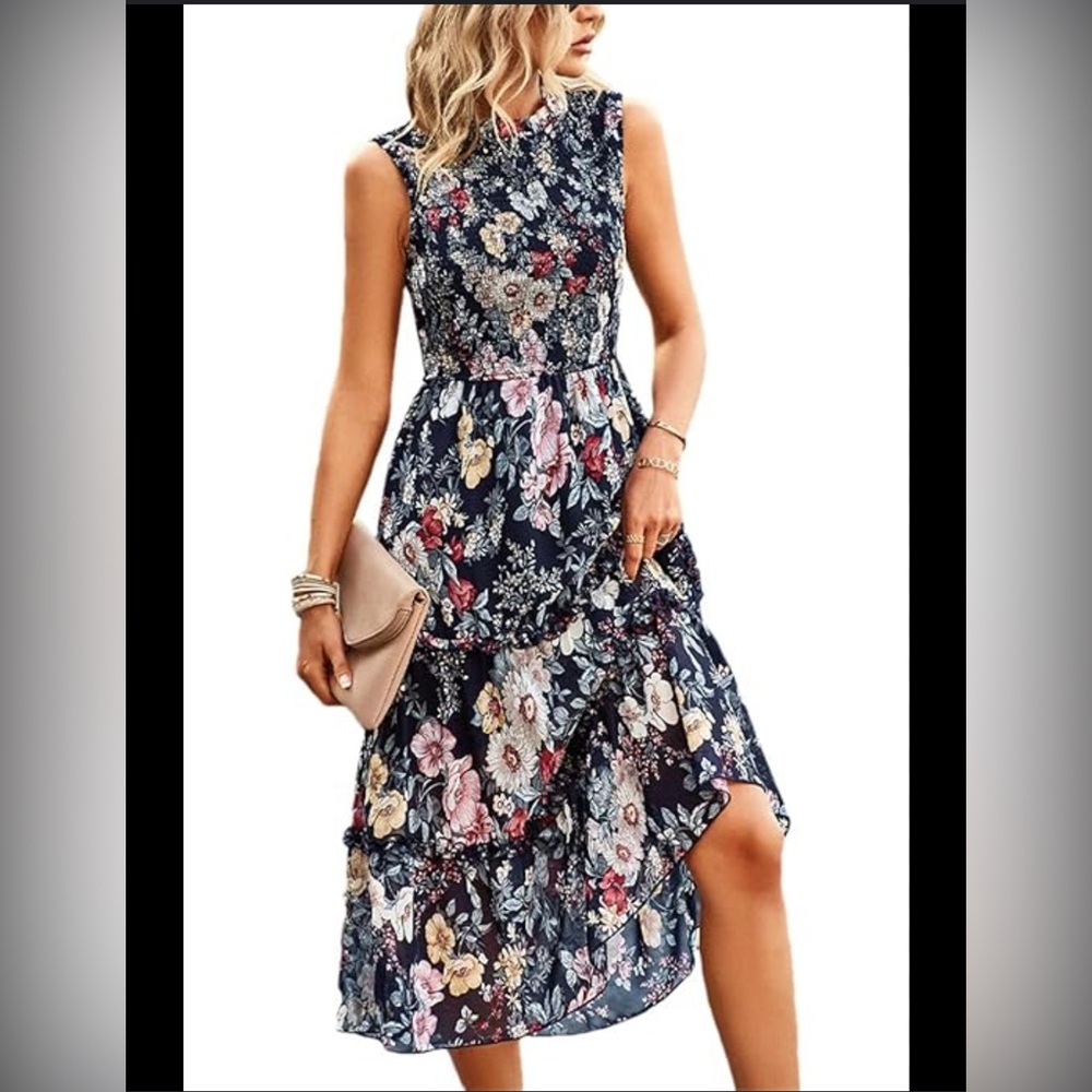 Blue floral dress from Amazon